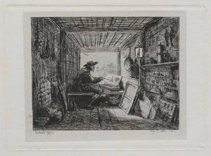Die Bootsfahrt: Das Atelier auf dem Boot von Charles Francois Daubigny