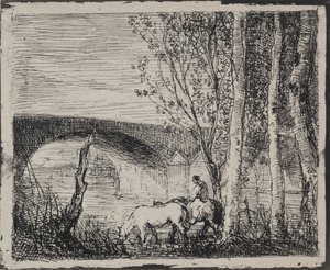 Die Brücke, Originaldruck 1862, gedruckt 1921