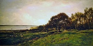 Der Pre des Graves in Villerville von Charles Francois Daubigny