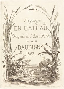 Titelseite für "Voyage en bateau" von Charles Francois Daubigny