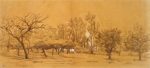 Ansicht eines Obstgartens in Saint-Denis von Charles Francois Daubigny