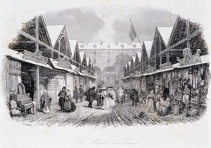 Ansicht des Tempelmarsches - in „Les Mysteres de Paris“ von Eugene Sue (1843), ill. von Daubigny von Charles Francois Daubigny