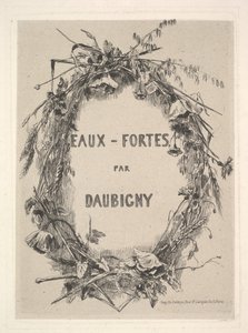 Kranz aus Wildblumen, Titel für Eaux-Fortes par Daubigny von Charles Francois Daubigny