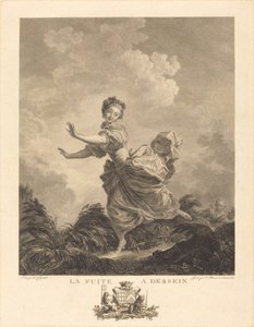 Die absichtliche Flucht von Charles François Adrien Macret and Jacques Couché after Jean Honoré Fragonard
