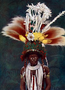 Ein Roro-Häuptling, gekleidet für einen zeremoniellen Tanz, Papua-Neuguinea, 1920 von Charles Gabriel Seligman
