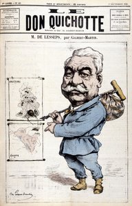 Ferdinand de Lesseps - von Gilbert-Martin, in „Le Don Quixote“ vom 01.09.1882 von Charles Gilbert Martin