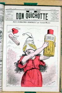 Titelblatt von „Le Don Quixote“, Nummer 215, Satirisch in Farben von Charles Gilbert Martin
