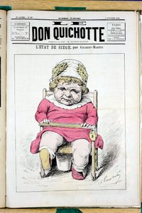Cover von „Le Don Quixote“, Nummer 67, Satirisch in Farben von Charles Gilbert Martin
