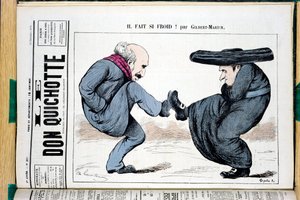 Titelblatt von „The Don Quixote“, Nummer 287, Satirisch in Farben von Charles Gilbert Martin