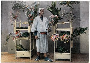 Blumenhändler in Japan, ca. 1890