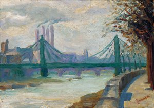 Battersea Kraftwerk von Chelsea Embankment von Charles Ginner