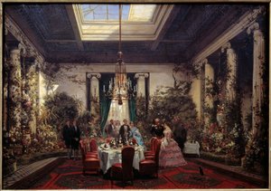 Frühstück bei Prinzessin Mathilde Letizia Bonaparte, rue de Courcelles in Paris von Charles Giraud