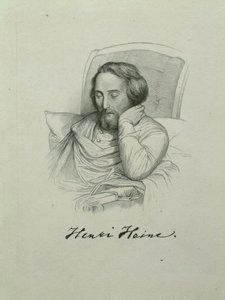 Porträt des Dichters Heinrich Heine 1797-1856, 1851 von Charles Gleyre