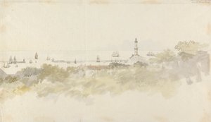 Genua - Eine Meereslandschaft mit Schiffen von Charles Gore