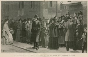 Eine Übung in Geduld: Warten an der Grubentür eines Londoner Theaters von Charles Green