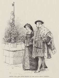 Heinrich VIII. und Anne Boleyn in den Königlichen Privatgärten von Charles Green