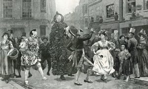 Jack-in-the-Green - eine Maifeierszene vor sechzig Jahren (ca. 1830) von Charles Green