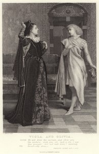 Viola und Olivia, Was ihr wollt, Akt I, Szene V von Charles Green
