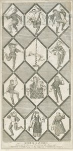 Betley Glasfenster - Morris-Tänzer (Gravur) von Charles Grignion