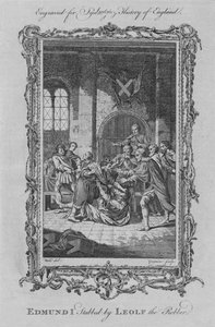 Edmund I. erstochen von Leolf dem Räuber, 1773 von Charles Grignion
