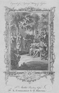 St. Augustinus predigt vor König Ethelbert und Königin Bertha von Charles Grignion
