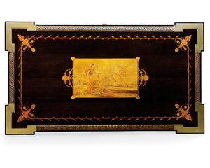 Napoleon III Tisch, entworfen von Jean Brandely, Marketerie von E. Varlot, Paris, ca. 1850-75