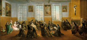 Die Karmelitinnen im Wärmesaal, Mitte des 18. Jahrhunderts