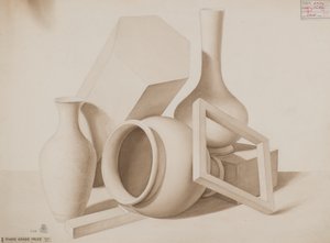 Studie [Vasen, quadratisch und sechseckig], ca. 1881 von Charles Gustav Louis Phillips