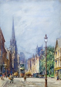 Die Nethergate, Dundee Blick nach Westen, ca. 1917 von Charles Gustav Louis Phillips
