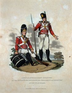 Grenadiere und Leichte Infanterie des 29. oder Worcestershire-Regiments im Dienst zu Hause, aus 