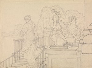 Vorhalle mit Statuen, Easton Neston, Northants von Charles Hamilton Smith