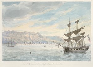 Ras el Kijma, Hauptort der Wakabee-Piraten, ca. 19. Jahrhundert von Charles Hamilton Smith