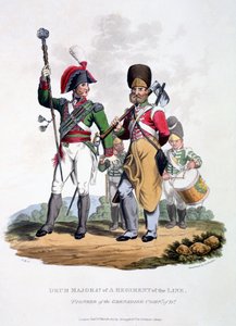 Uniformen eines Tambourmajors eines Linienregiments - Pionier der Grenadierkompanie, aus 