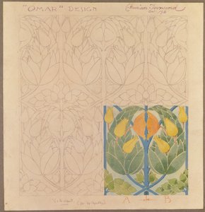 Omar, Entwurf für ein Seiden- und Woll-Doppelgewebe, 1898