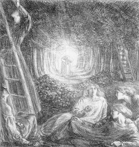 Die romantische Landschaft, 1893 von Charles Haslewood Shannon