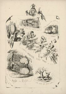 Seite aus Sprichwörter mit Bildern von Charles H Bennett