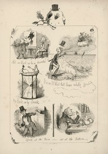 Seite aus Sprüche mit Bildern von Charles H Bennett von Charles Henry (after) Bennett