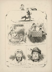 Seite aus Sprüche mit Bildern von Charles H Bennett von Charles Henry (after) Bennett