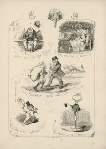 Seite aus Sprüche mit Bildern von Charles H Bennett von Charles Henry (after) Bennett