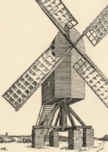 Eine mittelalterliche Windmühle, 1931