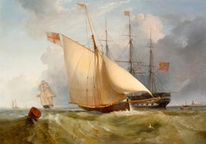 Die Admiral-Barke kehrt ans Ufer zurück von Charles Henry Seaforth