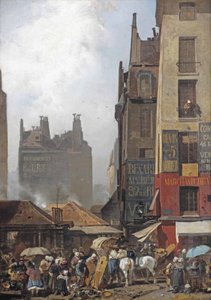 Souvenir de Paris: Ein geschäftiger Tag auf einem Pariser Markt