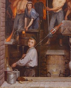 Innenansicht eines Ofens, 1865 Öl auf Leinwand (Detail) von Charles Housez