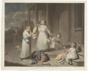 Kinder spielen eine Tragödie von Charles Howard Hodges