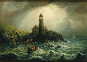 Meeresblick auf Cape Poge Leuchtturm von Charles Hubbard