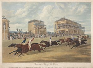 Doncaster Great St Leger, 1839. Das tote Rennen zwischen Charles XII und Euclid. von Charles Hunt