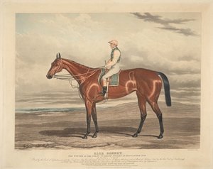 Rennen: Blue Bonnet. Der Gewinner der großen St. Leger Stakes in Doncaster 1842 von Charles Hunt