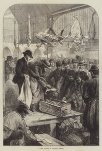 Fischauktion auf dem Columbia-Markt von Charles J. (after) Staniland