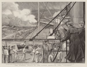 Die Schießversuche des neuesten Panzerschiffs, HMS Victoria von Charles J. Staniland