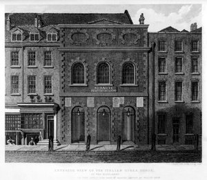Außenansicht des Italienischen Opernhauses, Haymarket von Charles John Smith